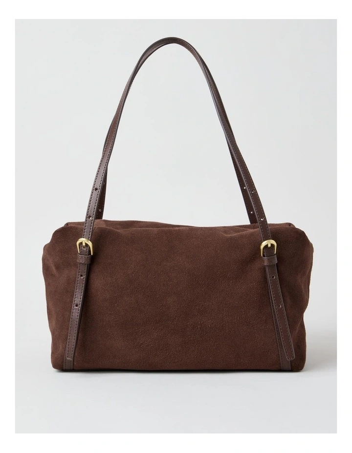 Billy Leather Tote Bag in Chocolate image 1