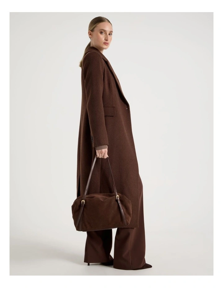 Billy Leather Tote Bag in Chocolate image 2