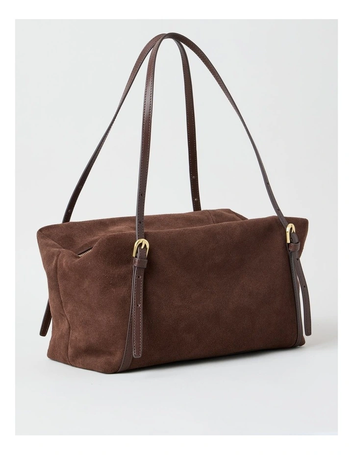 Billy Leather Tote Bag in Chocolate image 5