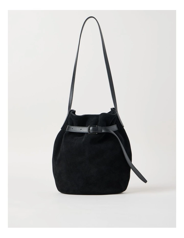 Brooklyn Leather Shoulder Bag in Black image 1