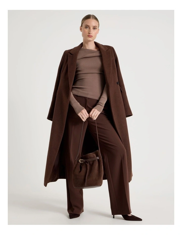 Brooklyn Leather Shoulder Bag in Chocolate image 2
