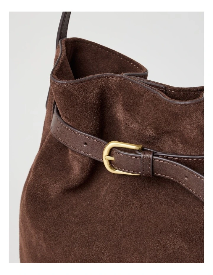 Brooklyn Leather Shoulder Bag in Chocolate image 3