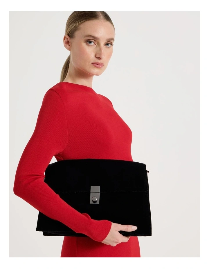 Bethany Clutch Bag in Black image 2