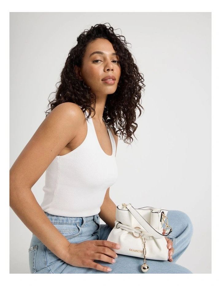 Montenegro Crossbody Bag in White image 4