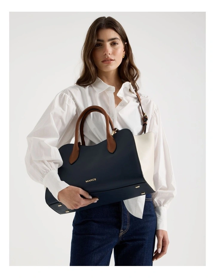 Lisbon Tote Bag in Navy Combo image 2