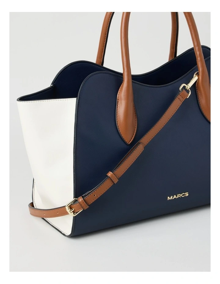Lisbon Tote Bag in Navy Combo image 3
