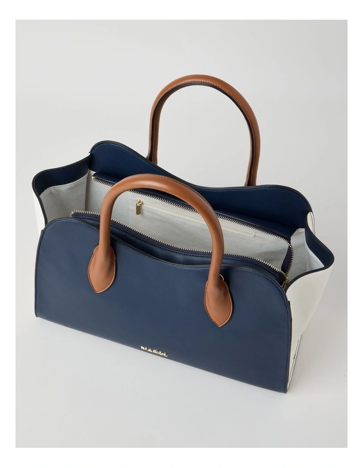 Lisbon Tote Bag in Navy Combo image 5