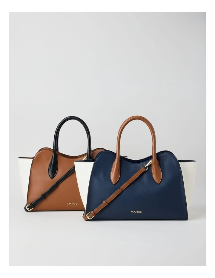 Lisbon Tote Bag in Navy Combo image 7