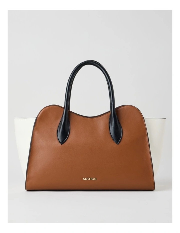 Lisbon Tote Bag in Brown Combo image 1
