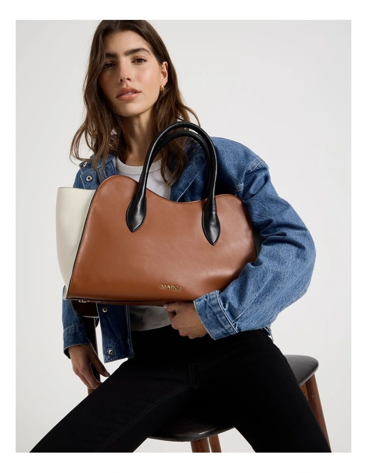 Lisbon Tote Bag in Brown Combo image 2