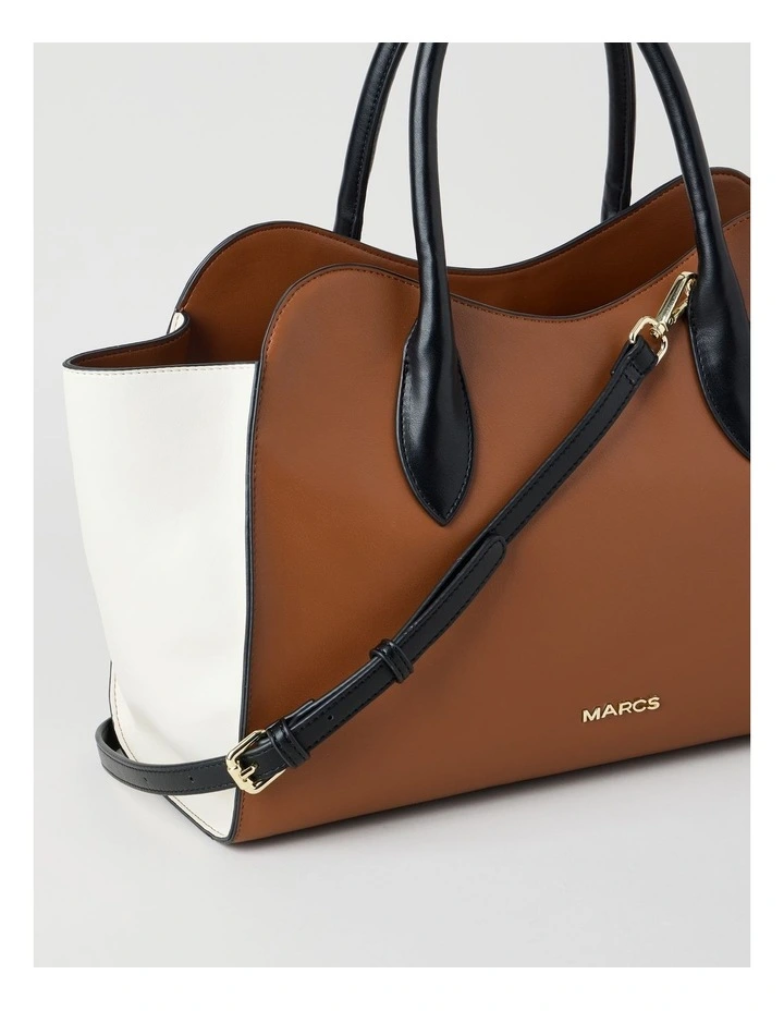 Lisbon Tote Bag in Brown Combo image 3