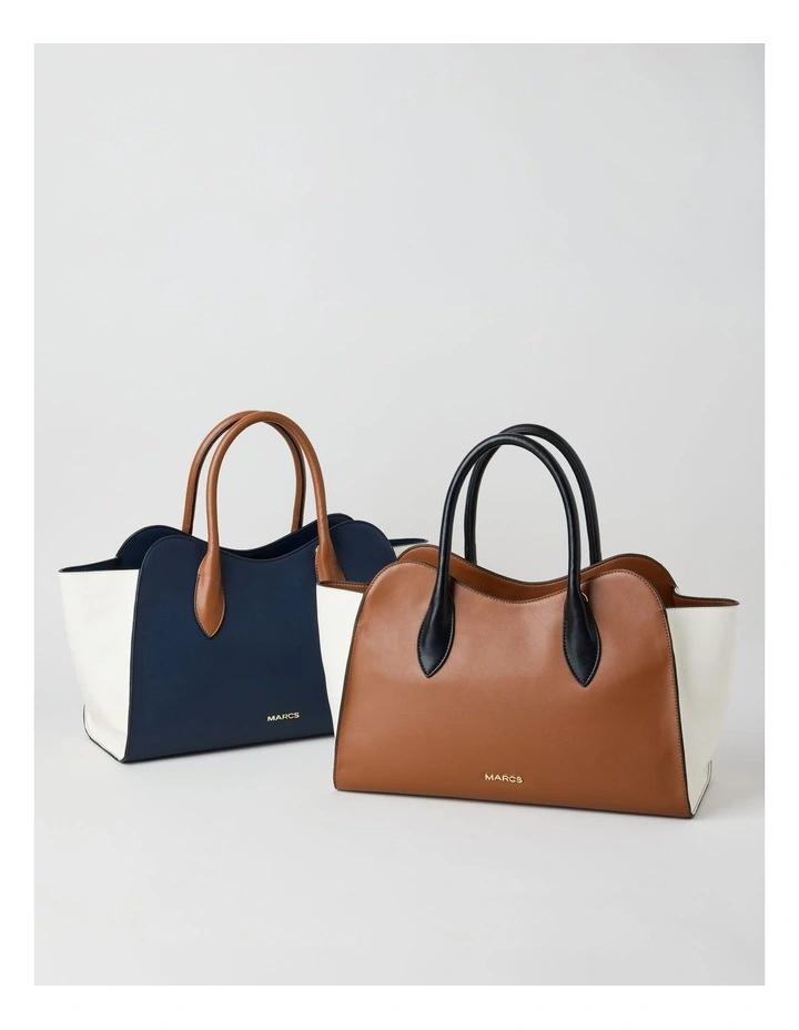 Lisbon Tote Bag in Brown Combo image 7