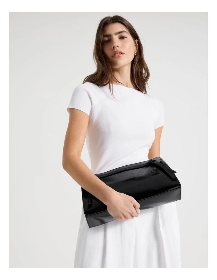 Bobby Clutch Bag in Black image 2