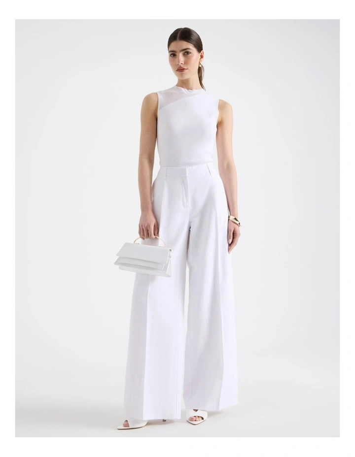 Beckett Snake Clutch Bag in White image 2
