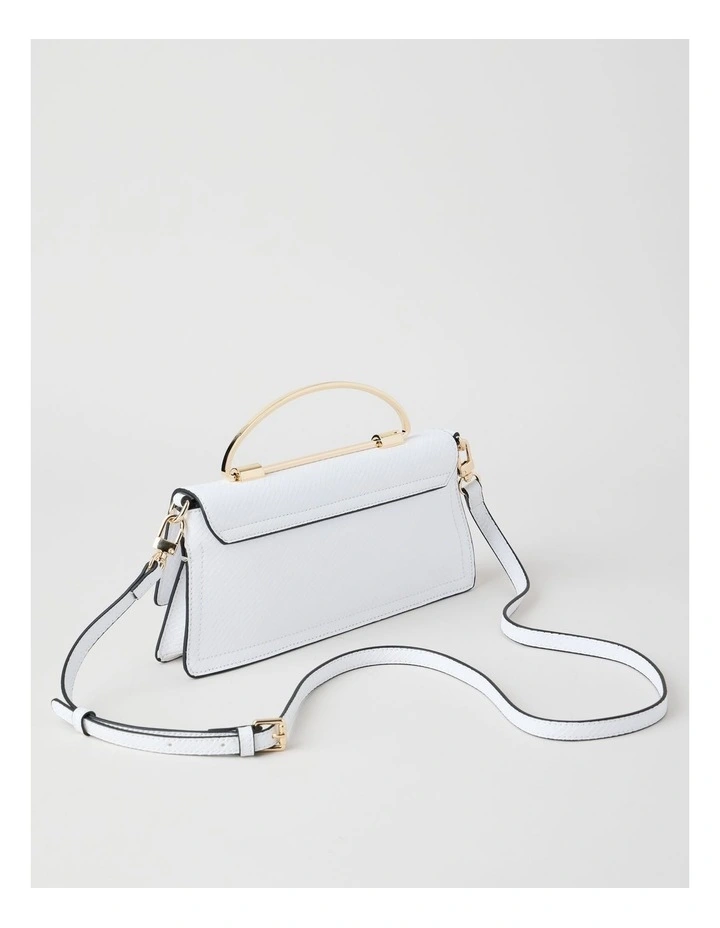 Beckett Snake Clutch Bag in White image 4