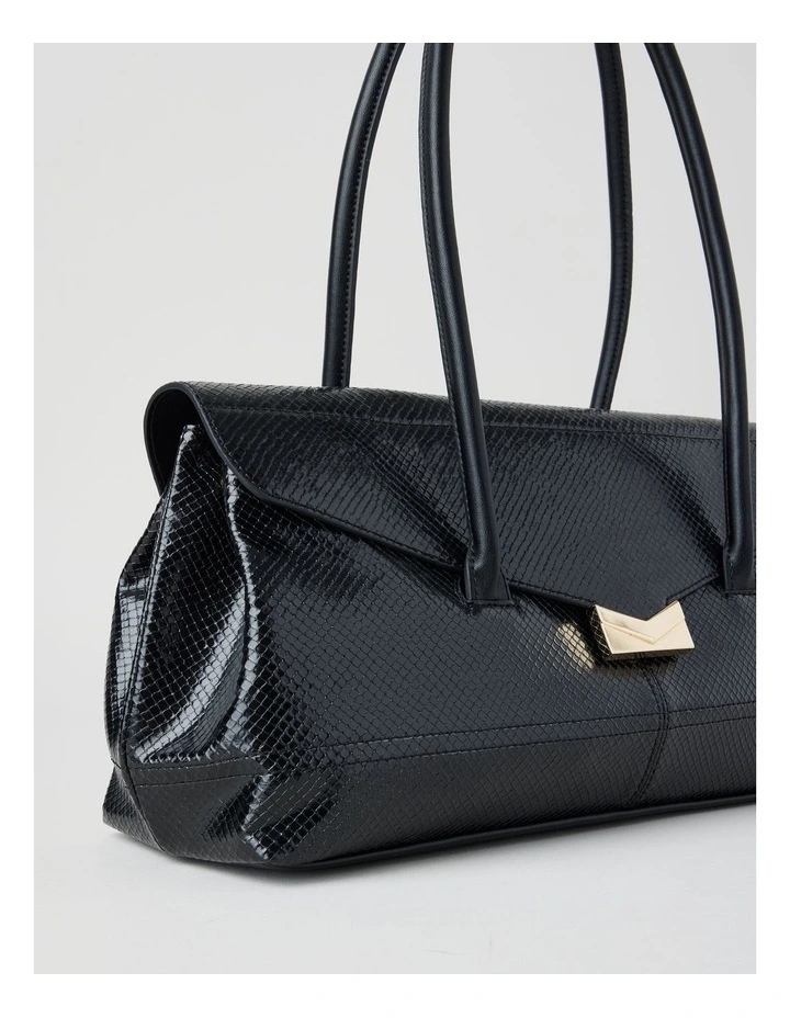 Beck Snake Tote Bag in Black image 3