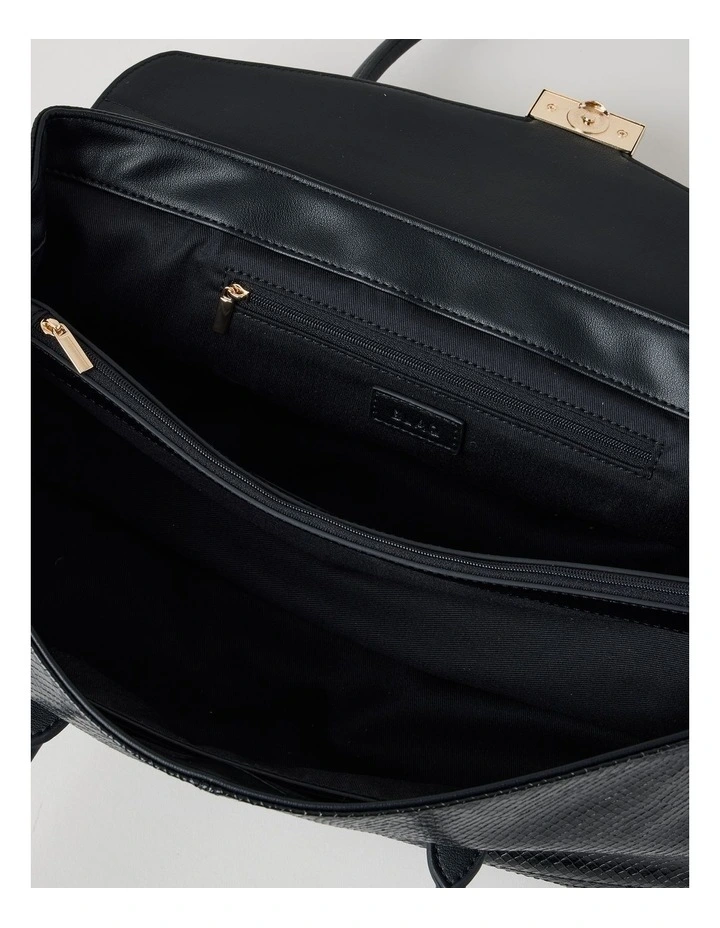 Beck Snake Tote Bag in Black image 6