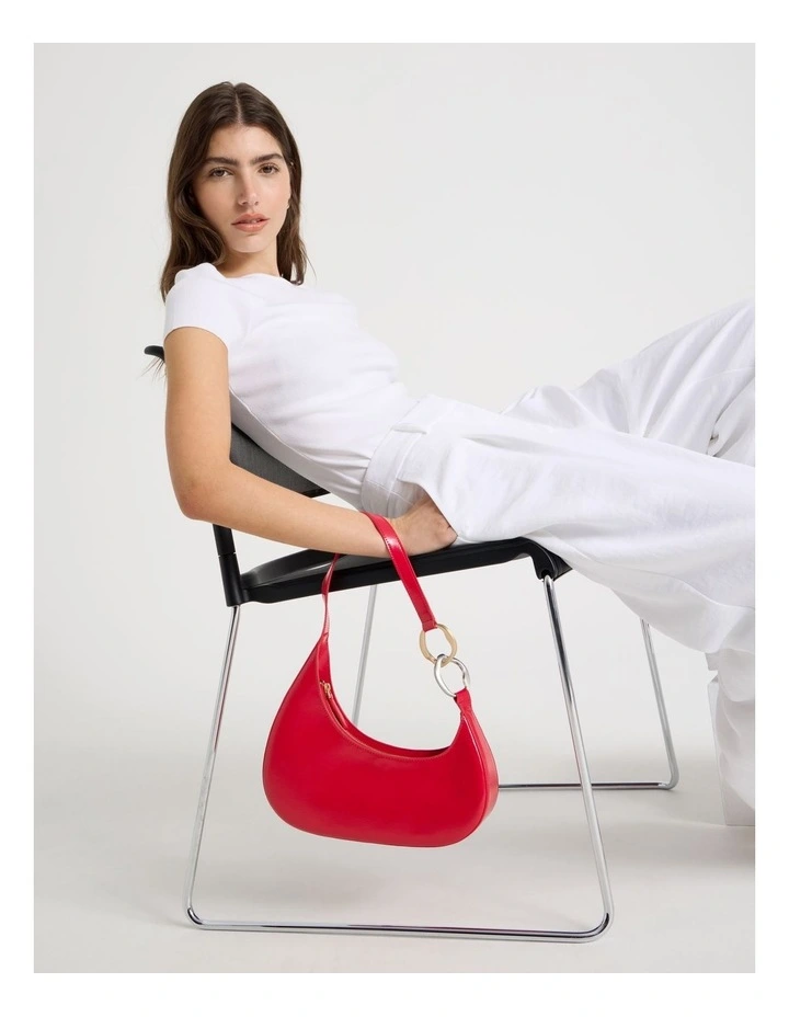 Bailey Shoulder Bag in Red image 2