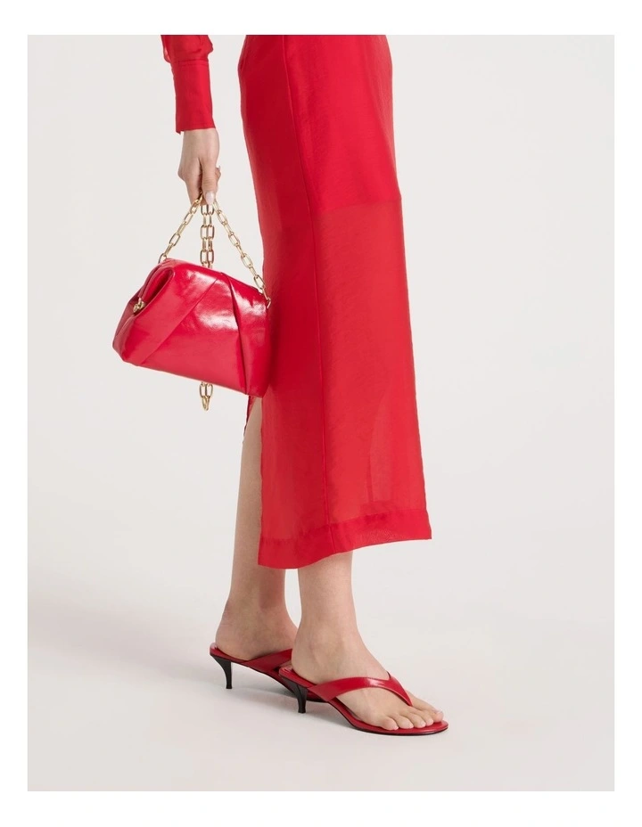 Birdie Clutch Bag in Red image 2
