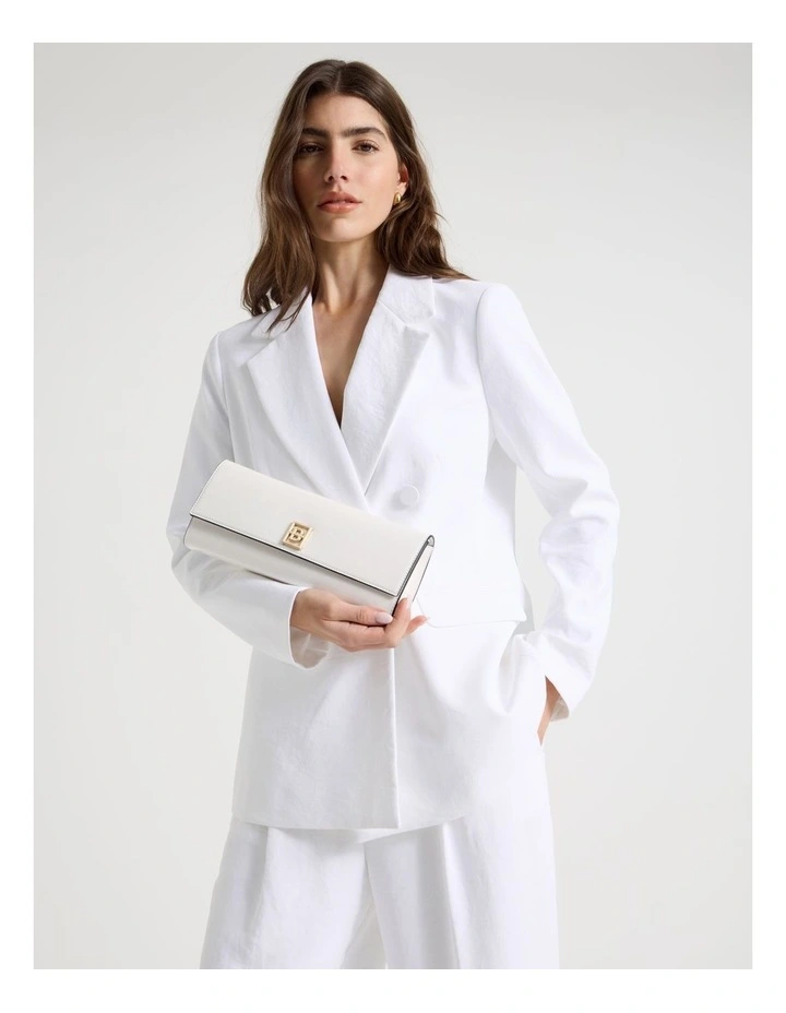 Bowie Clutch Bag in White image 2