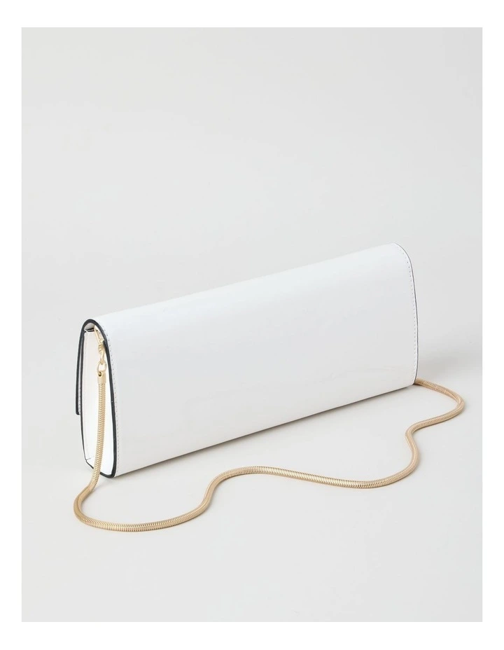 Bowie Clutch Bag in White image 4