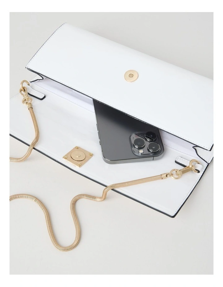 Bowie Clutch Bag in White image 5