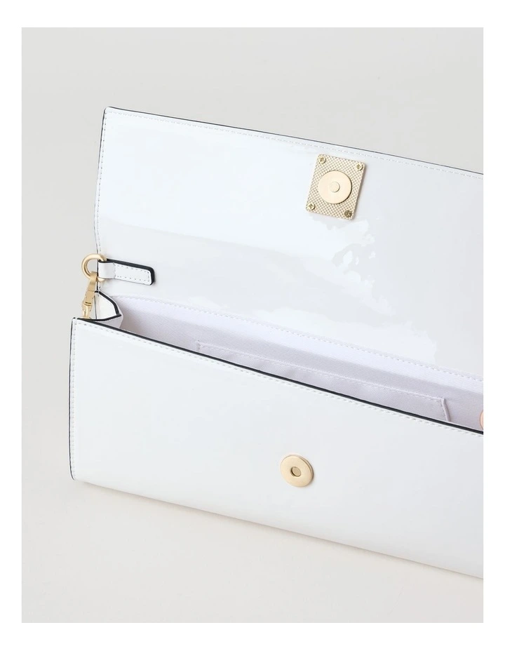 Bowie Clutch Bag in White image 6