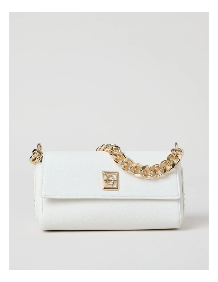 Bellamy Stud Shoulder Bag in White image 1