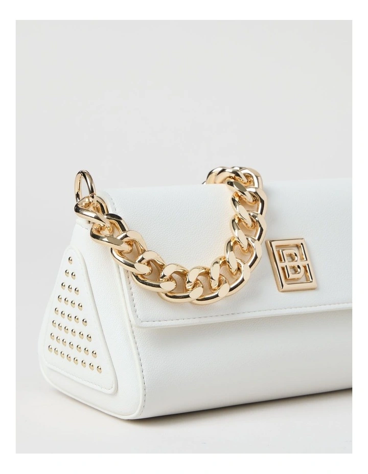 Bellamy Stud Shoulder Bag in White image 2