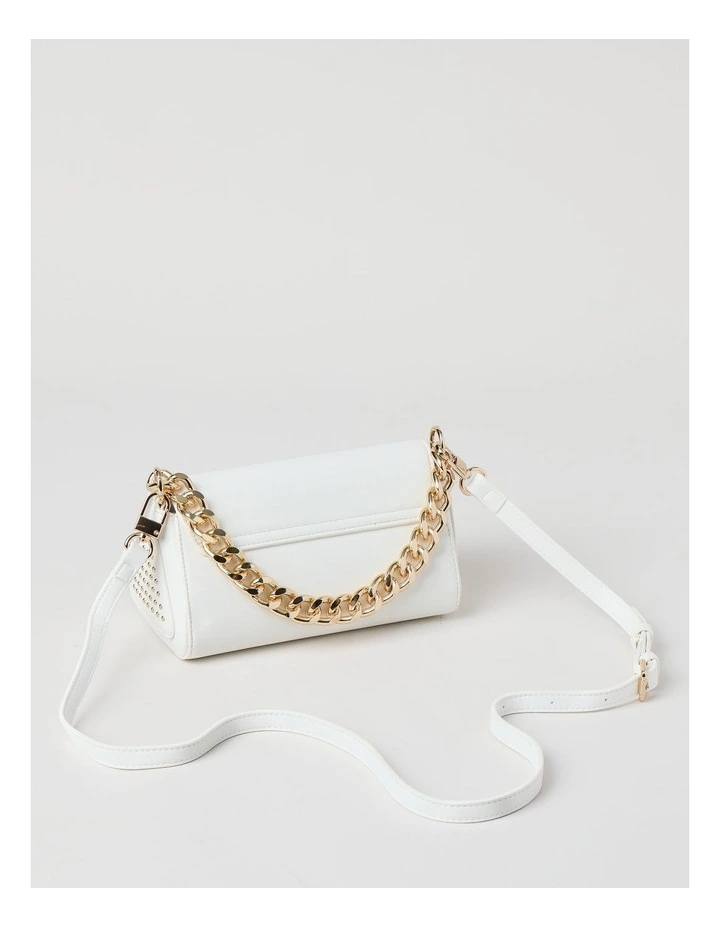 Bellamy Stud Shoulder Bag in White image 3