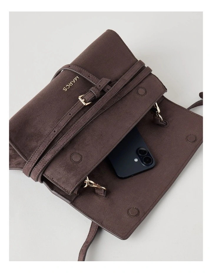Brussels Satchel Bag in Chocolate image 2