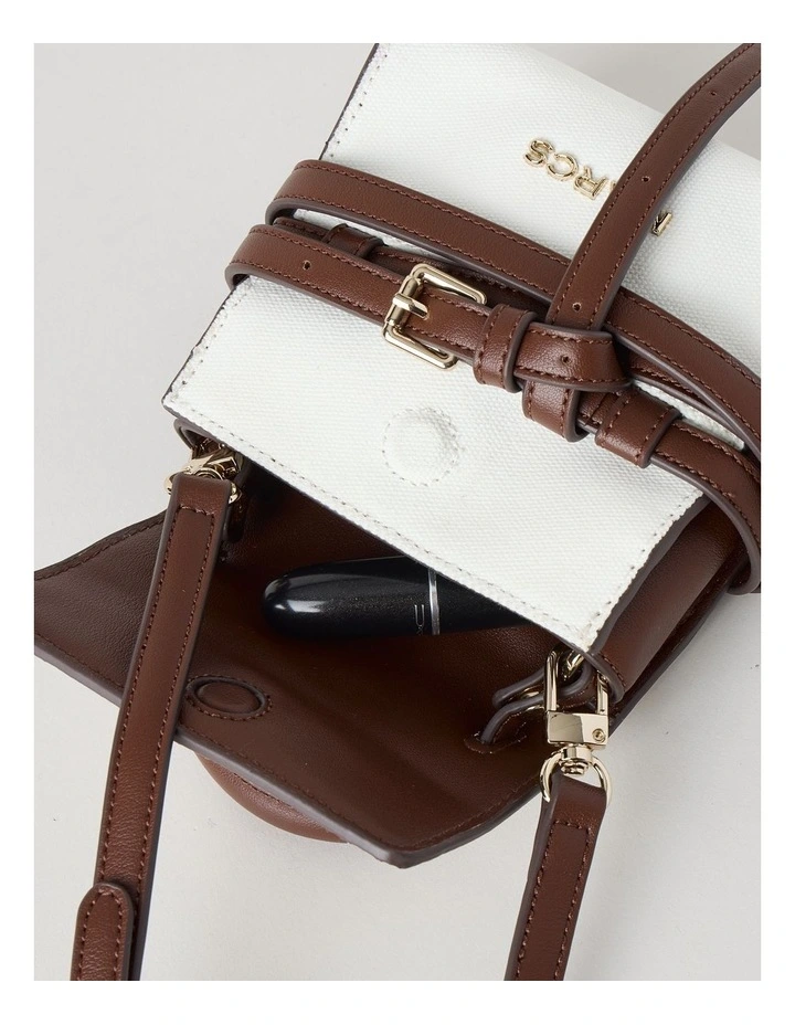 Brussels Crossbody Bag in Vanilla and Choc Combo image 2