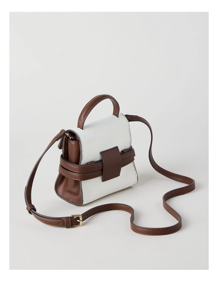Brussels Crossbody Bag in Vanilla and Choc Combo image 3