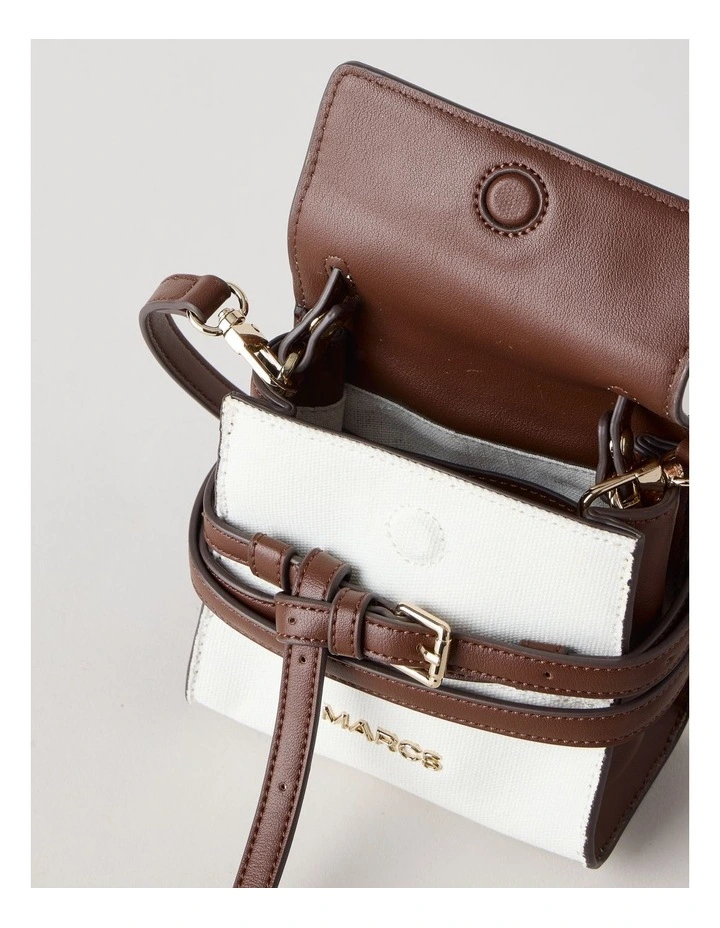 Brussels Crossbody Bag in Vanilla and Choc Combo image 5