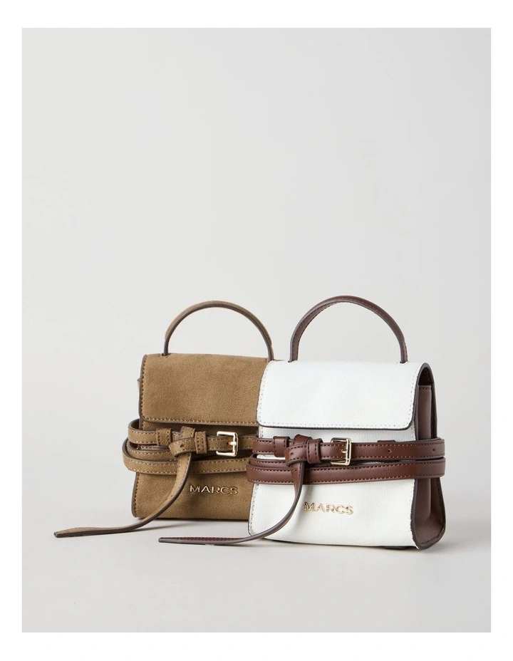 Brussels Crossbody Bag in Vanilla and Choc Combo image 6