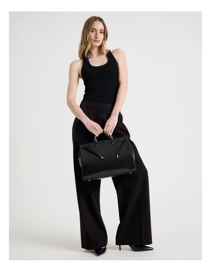 Brandy Snake Tote Bag in Black image 4