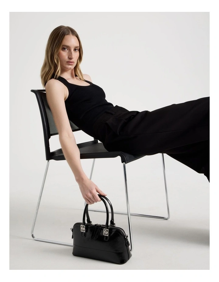 Bonnie Satchel Bag in Black image 2