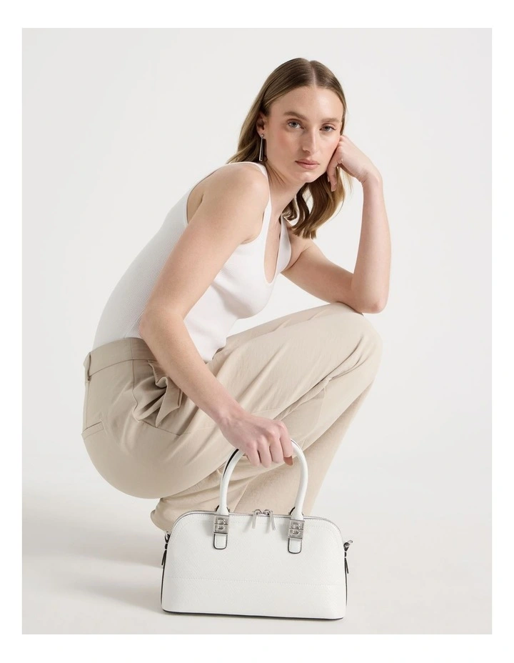 Bonnie Satchel Bag in White image 2