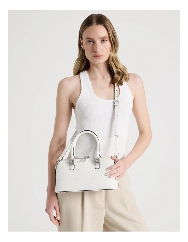 Bonnie Satchel Bag in White image 4