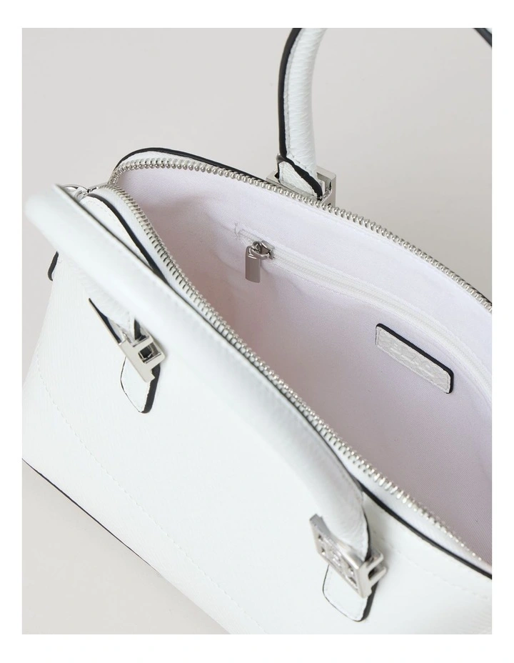 Bonnie Satchel Bag in White image 6