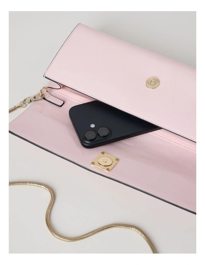 Bowie Clutch Bag in Pink image 7