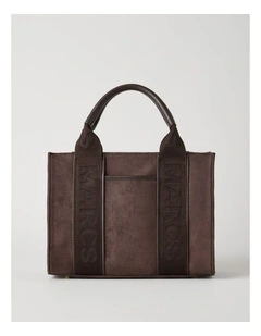 Barbados Suede Tote Bag in Chocolate