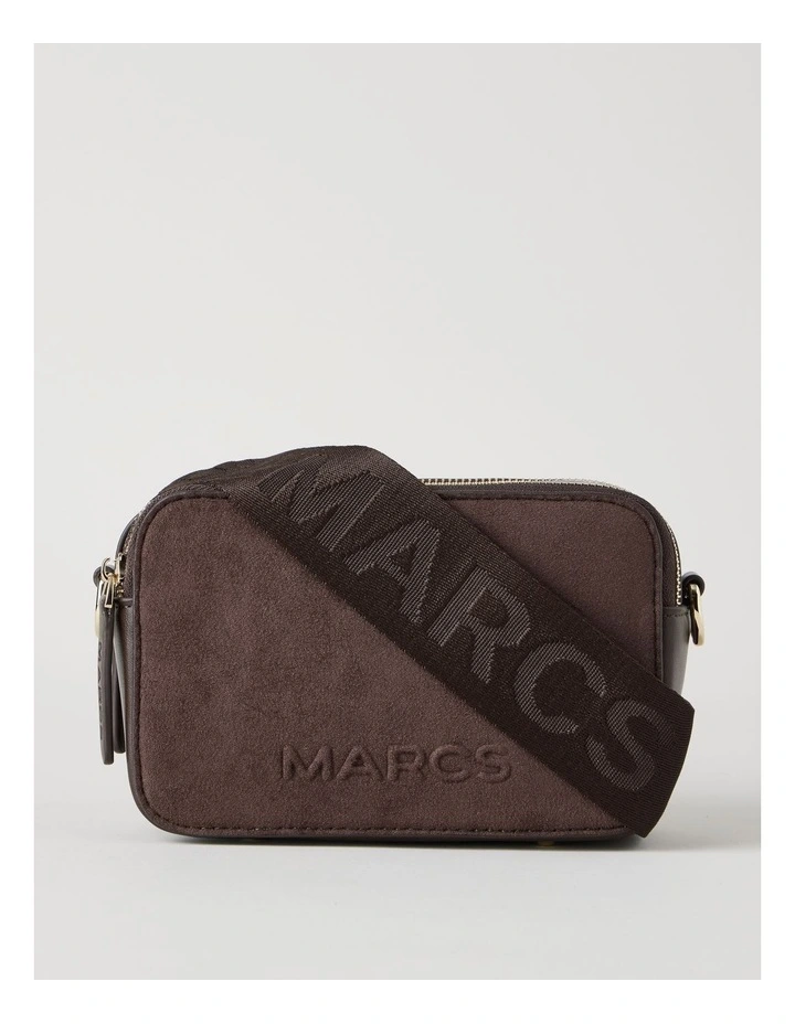 Budapest Suede Crossbody Bag in Chocolate image 1