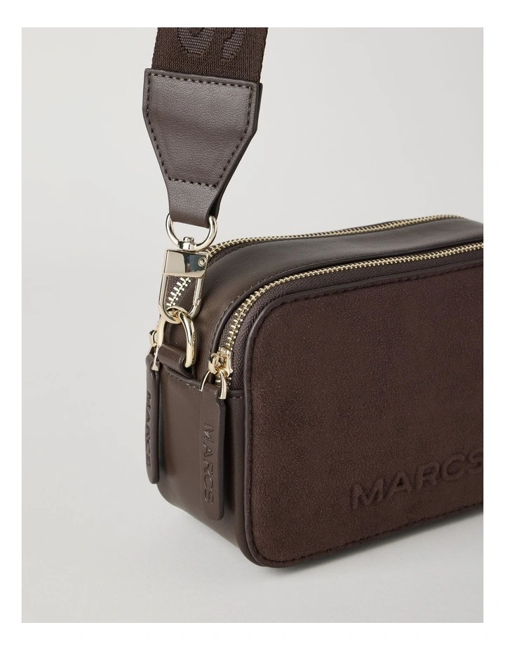 Budapest Suede Crossbody Bag in Chocolate image 2