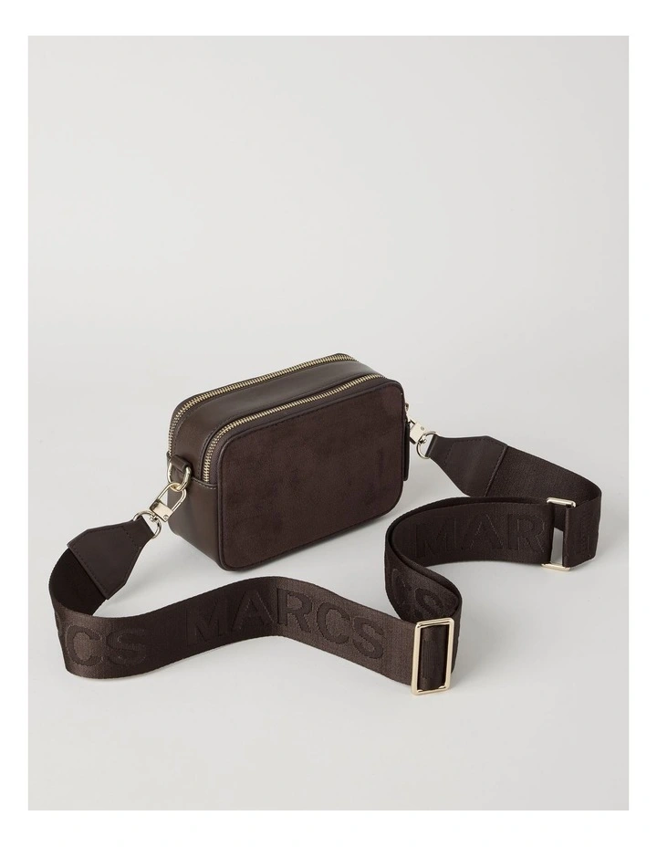 Budapest Suede Crossbody Bag in Chocolate image 3