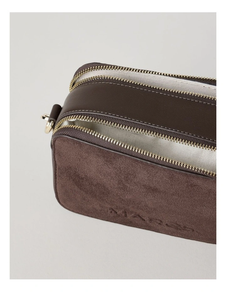 Budapest Suede Crossbody Bag in Chocolate image 5