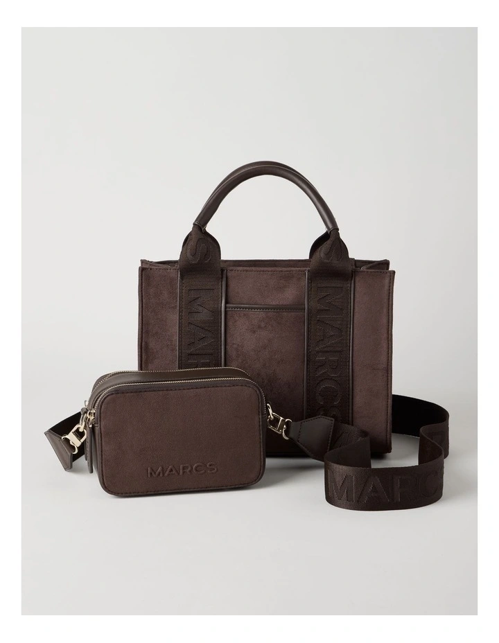 Budapest Suede Crossbody Bag in Chocolate image 6