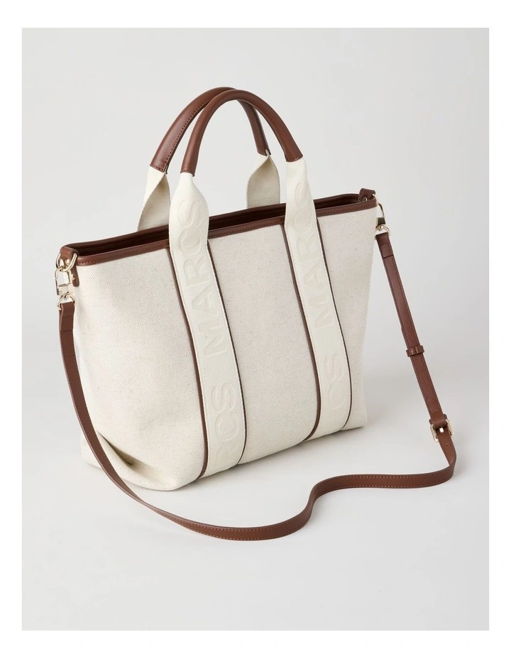 Sardegna II Tote Bag in Natural and Choc image 4