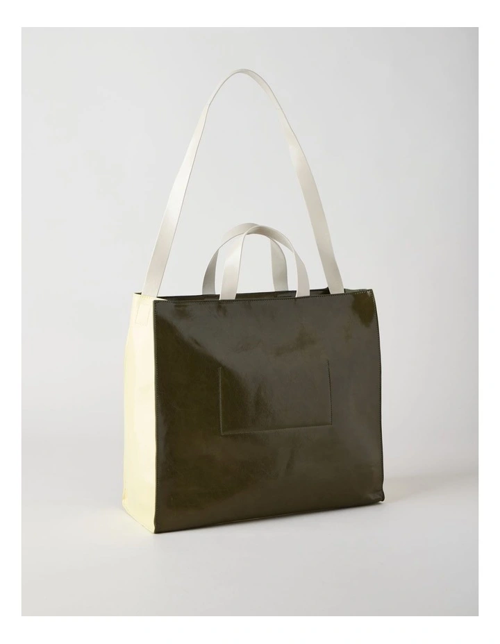 Granada Tote Bag in Olive Combo image 3