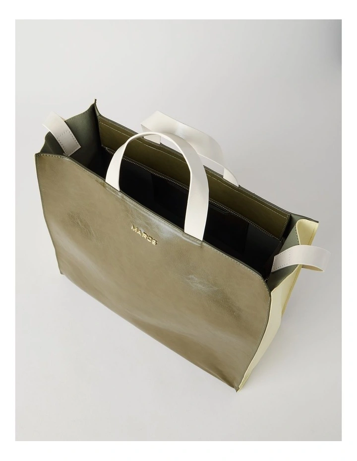 Granada Tote Bag in Olive Combo image 4